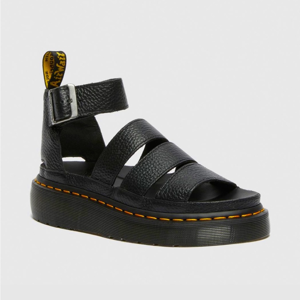 CLARISSA II WOMEN'S LEATHER PLATFORM SANDALS, DR Martens US Size 5 Women